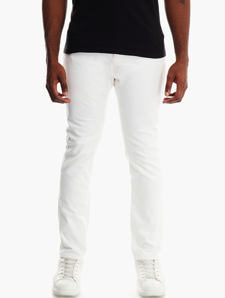 MyRunway | Shop Stradivarius White Slim Fit Trousers for Men from